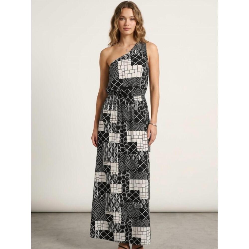 NEW KARA CHIC muse one shoulder in black white